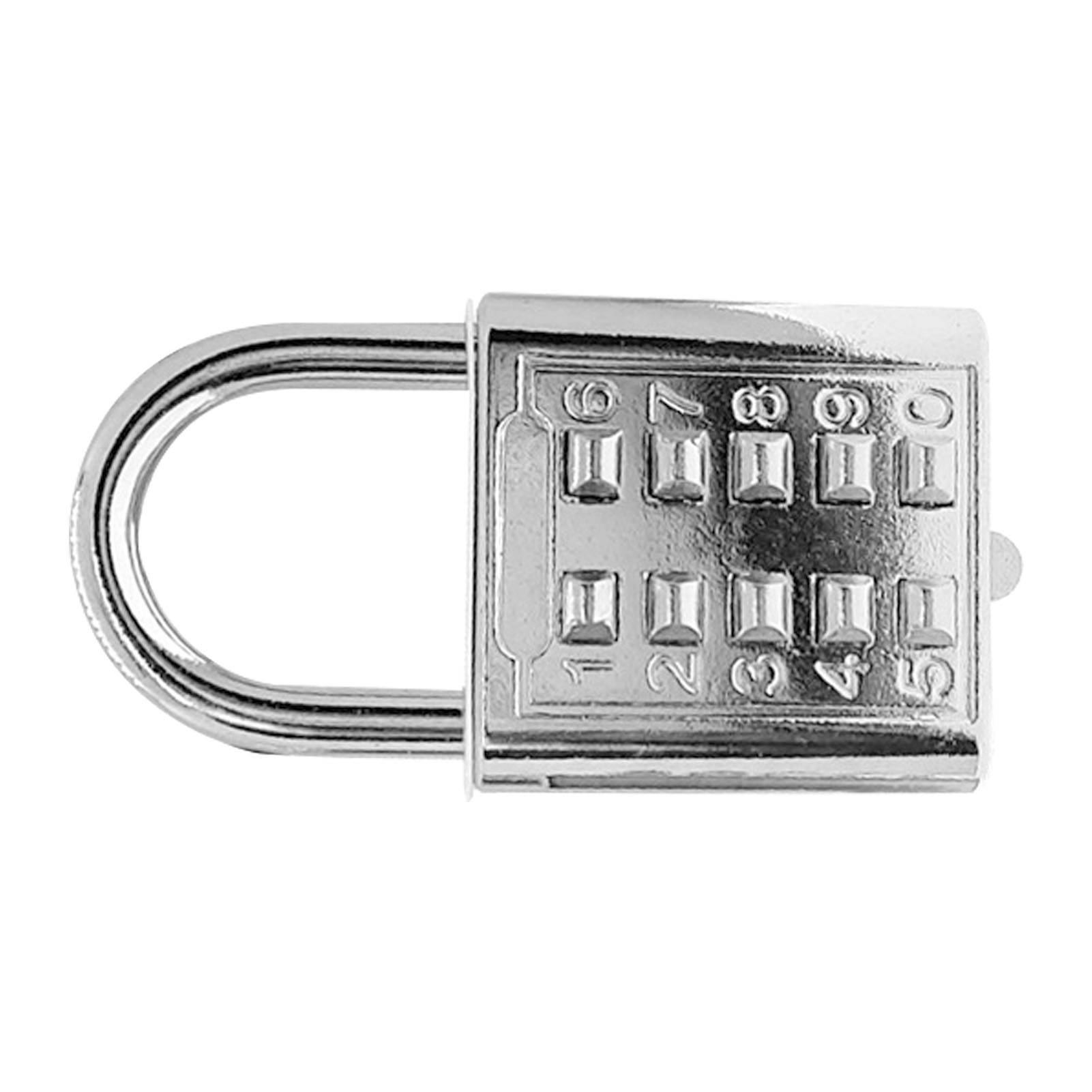 Button Combination Padlock Zinc Alloy Digits Password Lock For Trolley Case