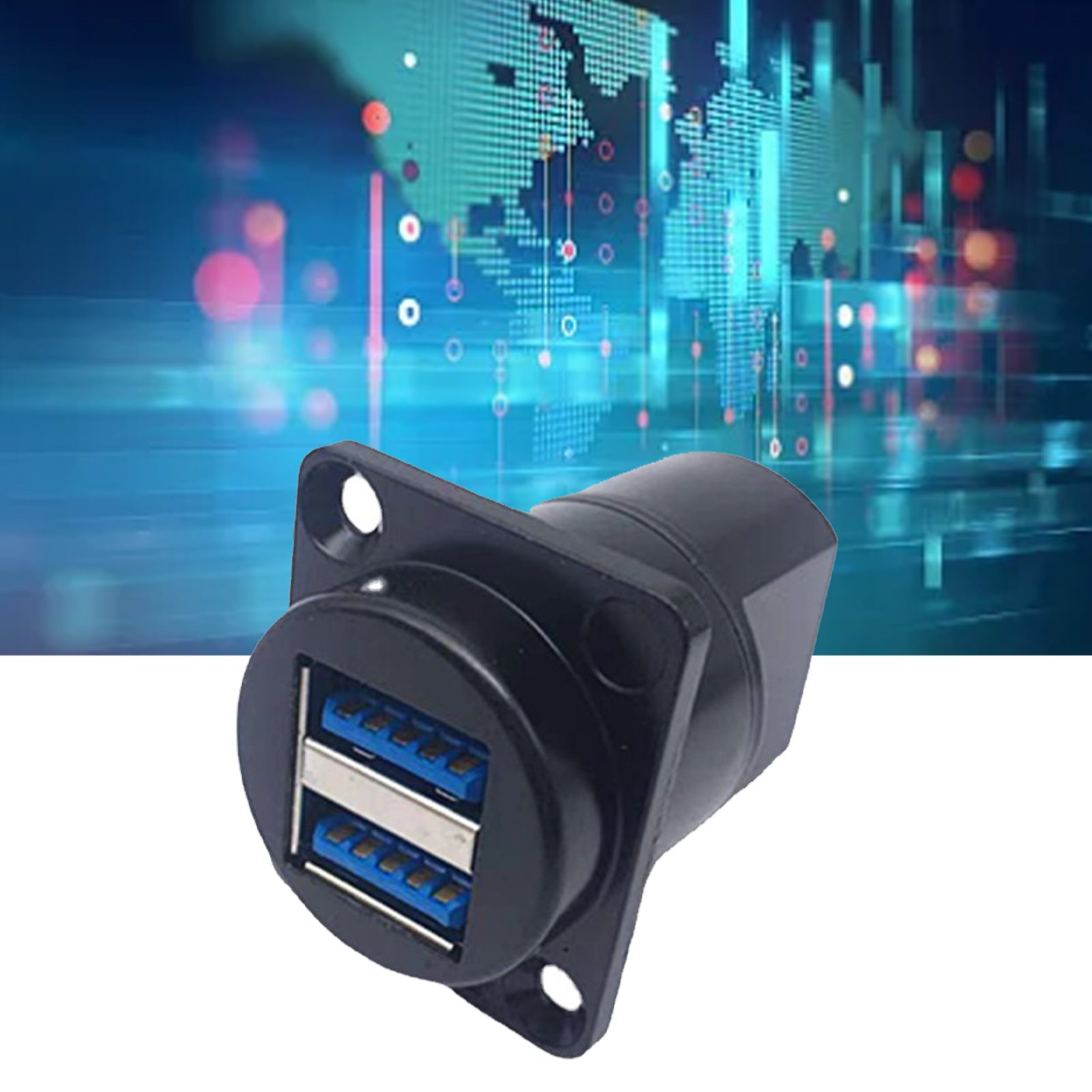 USB 3.0 Socket Dual USB A Port Female To Female Coupler Socket D Type Panel Hot - Bild 18 von 18