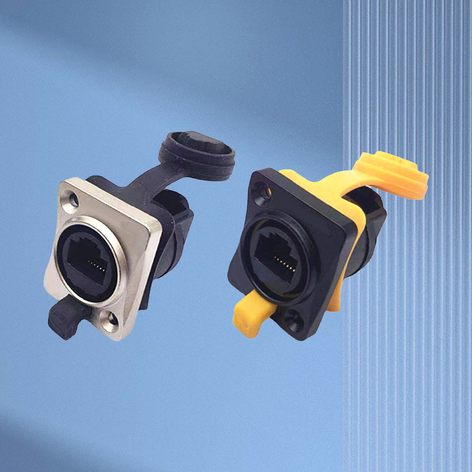 Panel Mount Connector 90° Wasserdichter Industrieller Netzwerkpass Durch BTC - Afbeelding 17 van 19