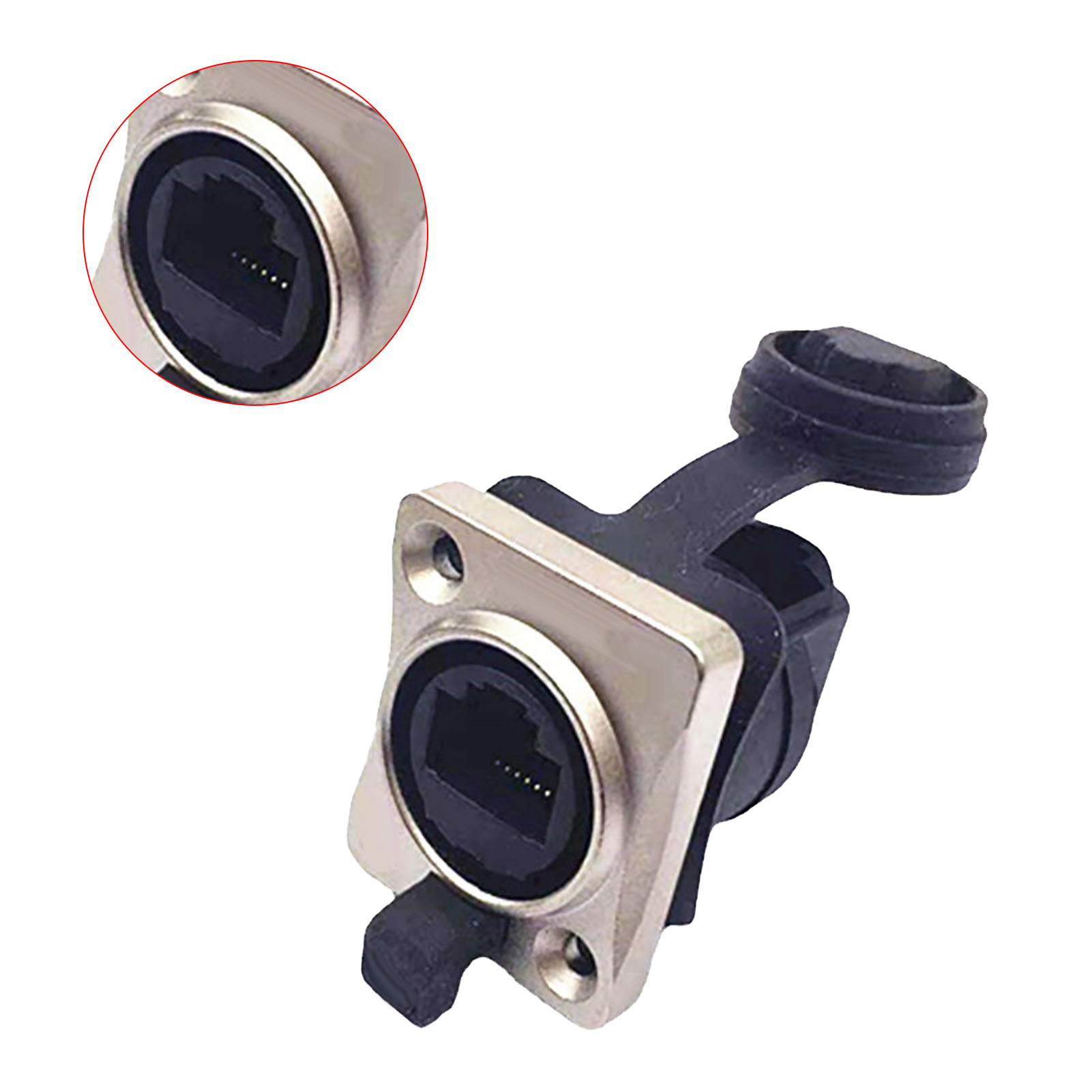 Panel Mount Connector 90° Wasserdichter Industrieller Netzwerkpass Durch BTC - Afbeelding 15 van 19