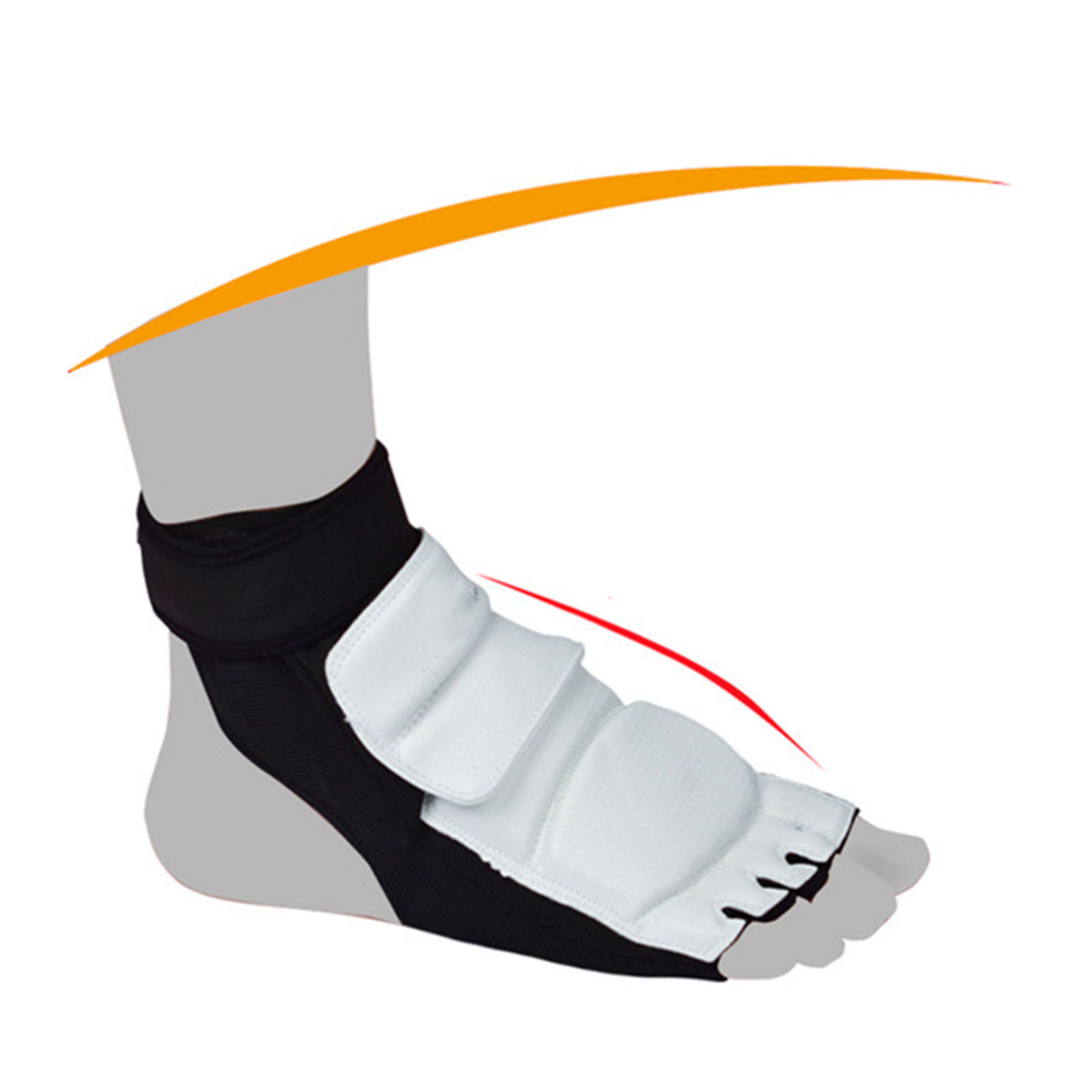 1 Pair Taekwondo Foot Protector Breathable Comfortable Slip Resistant Karate