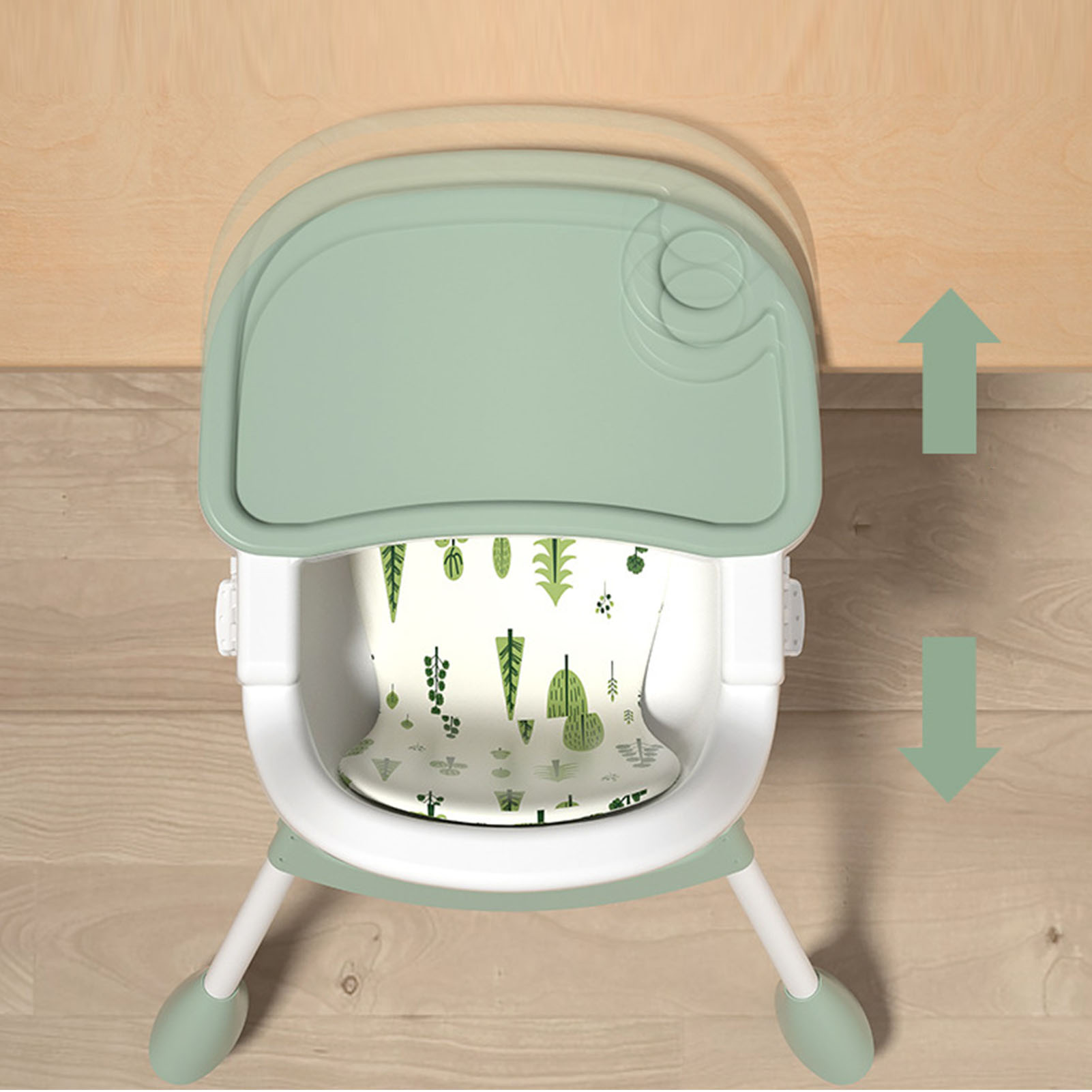 Baby High Chair Height Adjustable Multifunctional Removable Tray Folding - Picture 17 of 21