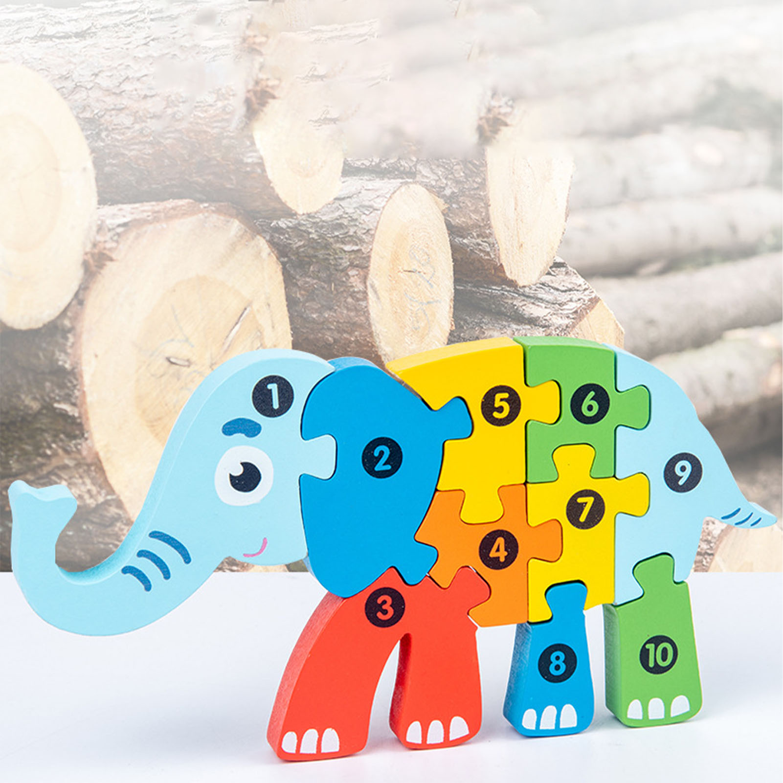 Wooden Matching 3D Puzzle Educational Interesting Matching Jigsaw Puzzle Toy - Picture 31 of 32