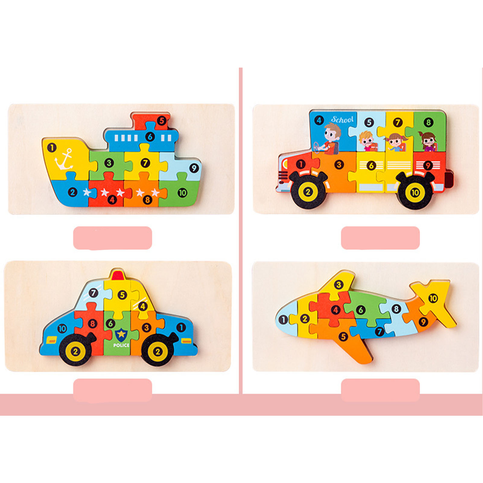 Wooden Matching 3D Puzzle Educational Interesting Matching Jigsaw Puzzle Toy - Picture 22 of 32