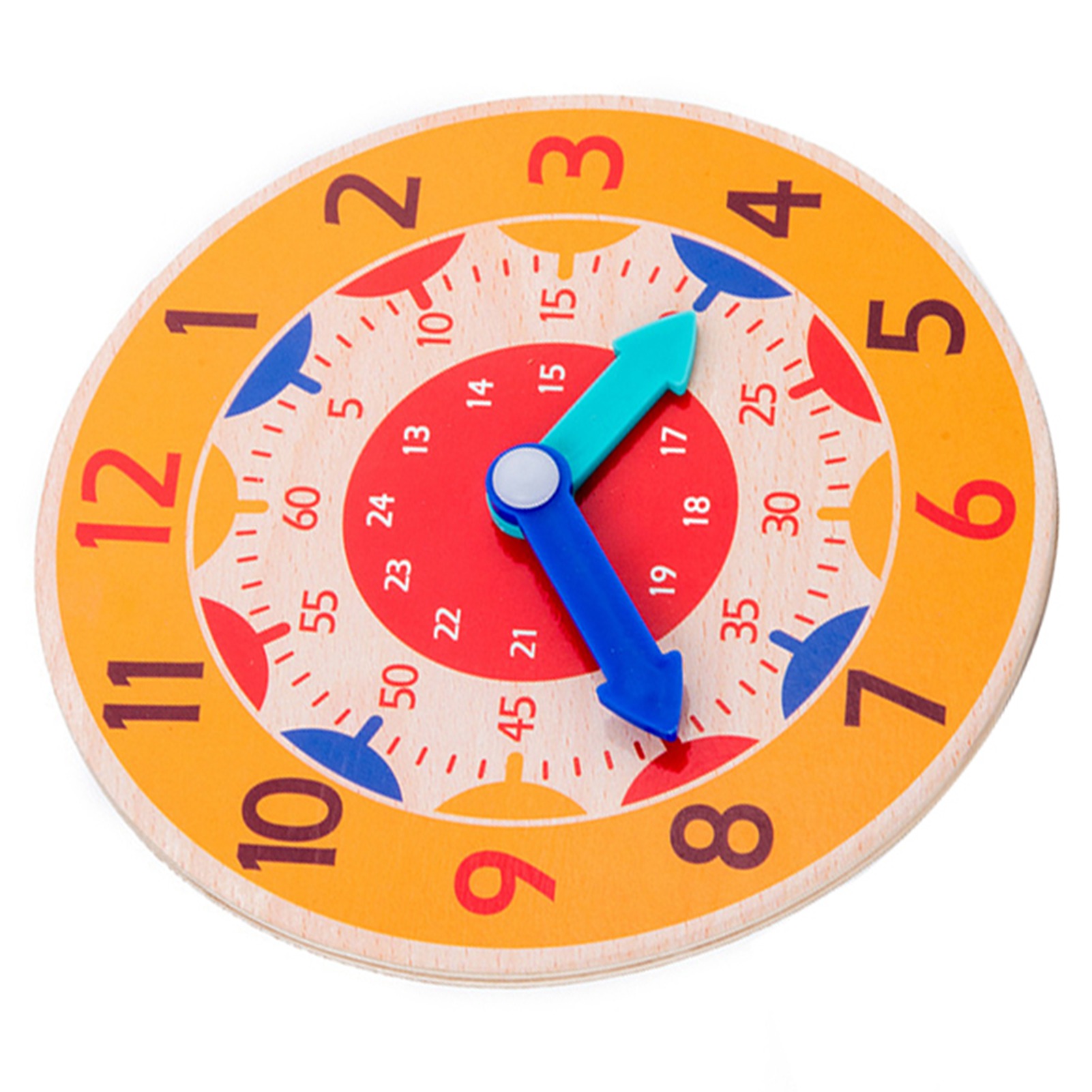 Wooden Clock Puzzle Sorting Toy For Toddler Kids Educational Learning Clock Gift - Picture 16 of 18
