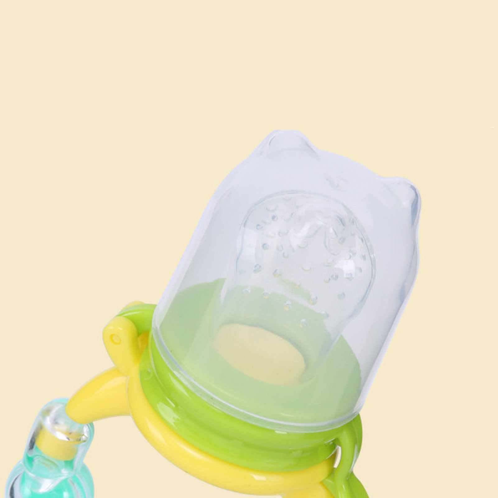 Alimentatore per bambini in silicone testurizzato con dentiera a sonaglio per imparare a masticare - Foto 40 di 63