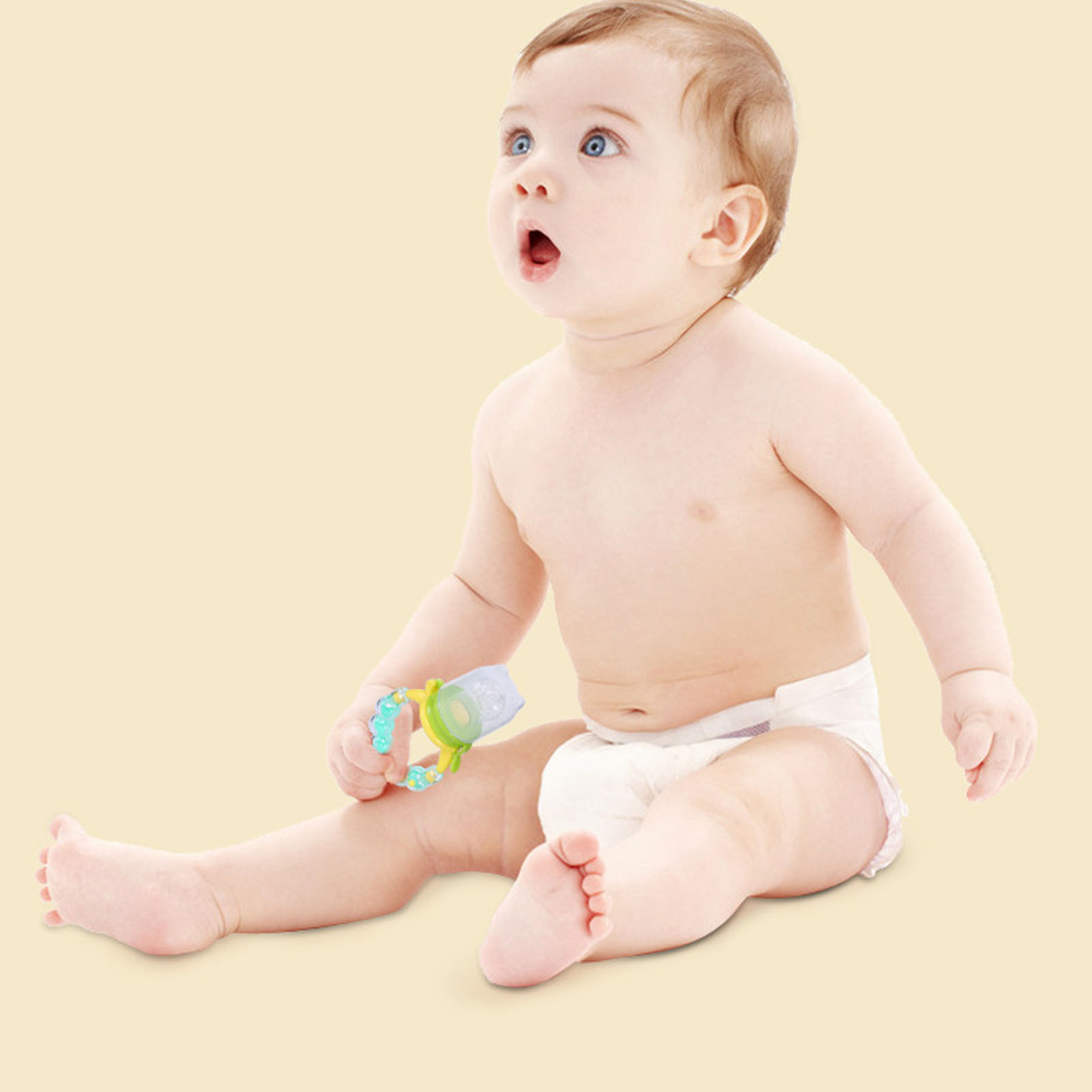 Baby Food Fruit Feeder With Rattle Teether Textured Safe Silicone Baby Food - Picture 38 of 63