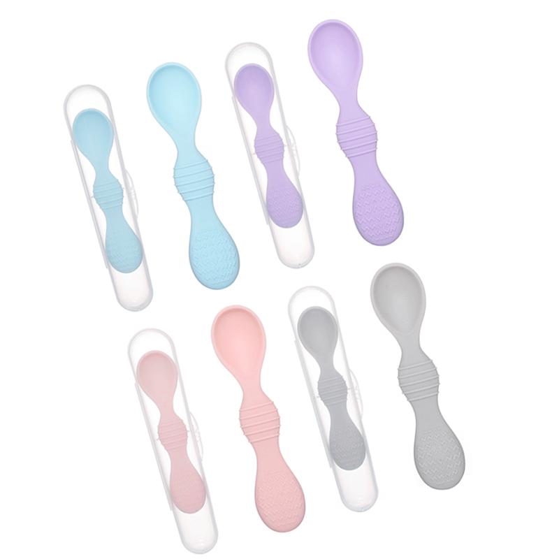 Self Feeding Silicone Soft Tip Training Spoon For Baby Development - Picture 20 of 24