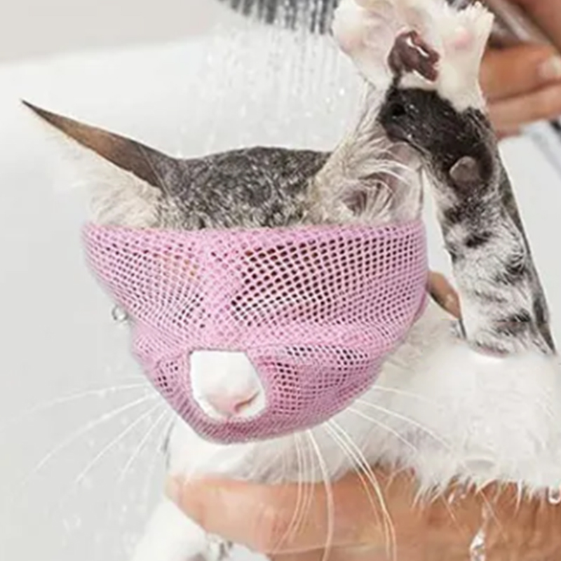 Cat Muzzles Multipurpose Adjustable Bite Resistance Breathable Mesh Cat Mouth