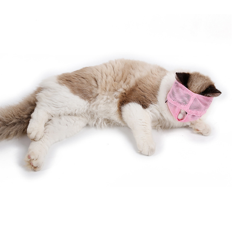 Cat Muzzles Multipurpose Adjustable Bite Resistance Breathable Mesh Cat Mouth