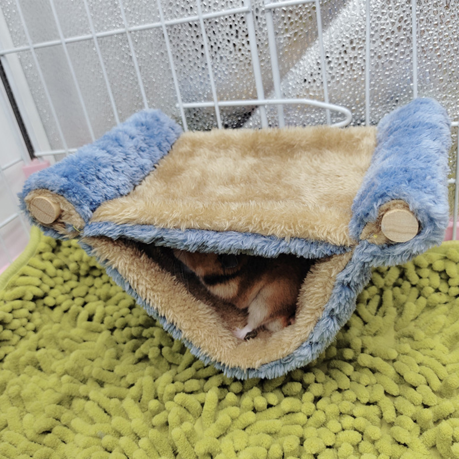 Small Animal Hammock Double Layer Easy To Clean Plush Hanging Hammock Bed