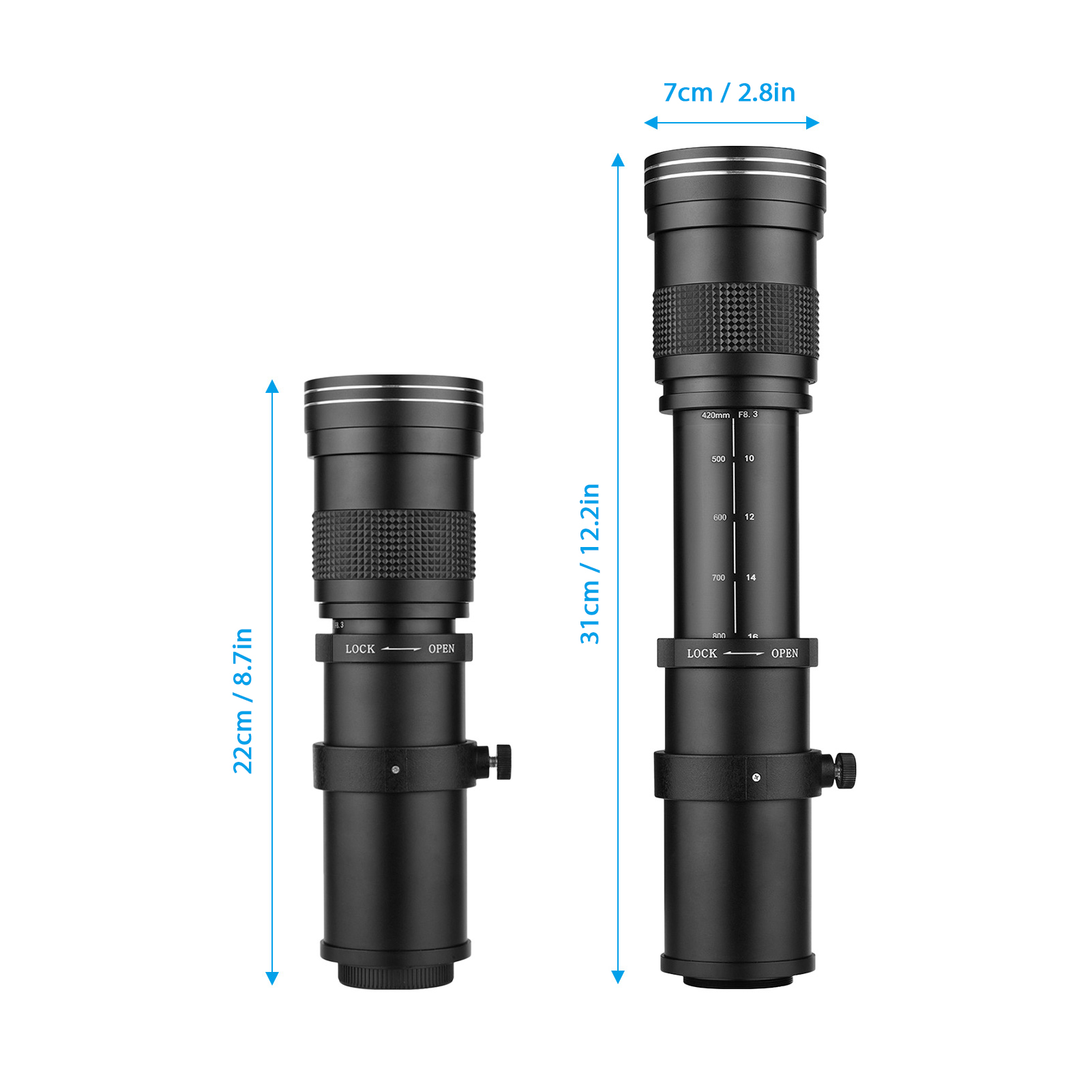 Super Telephoto Zoom Lens 420-800mm F/8.3-16 T Mount For Z-Mount