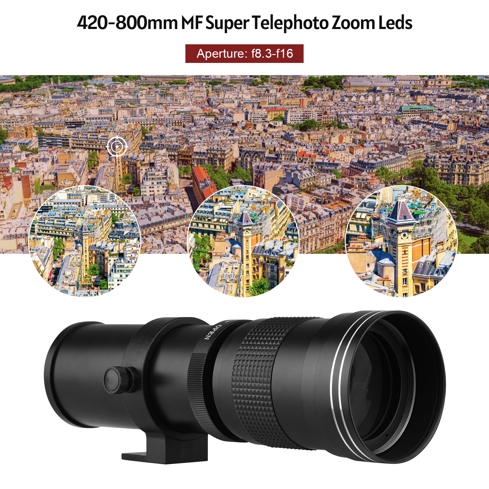 Super Telephoto Zoom Lens 420-800mm F/8.3-16 T Mount For Z-Mount