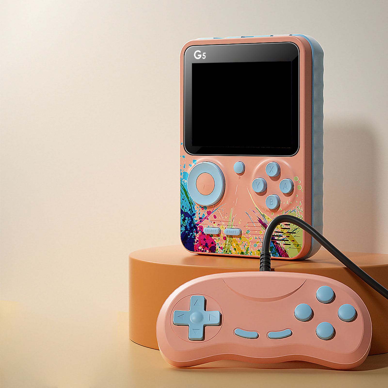 G5 Handheld Game Console 3.0in Screen Handheld Gaming Device Supports Memory Car