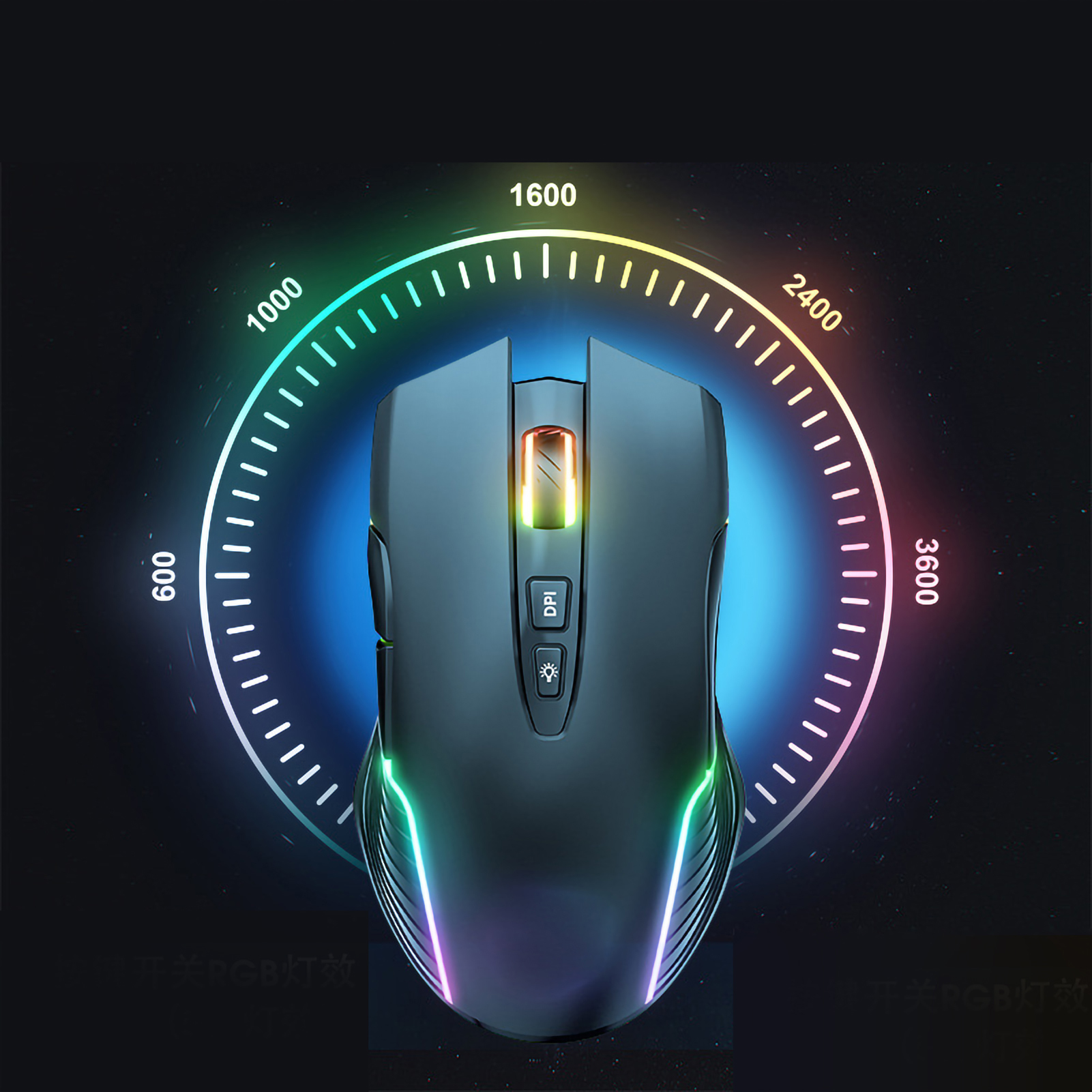 Wireless Mouse USB Rechargeable Ergonomic Wireless Gaming Mouse For Laptop PC - Picture 15 of 18