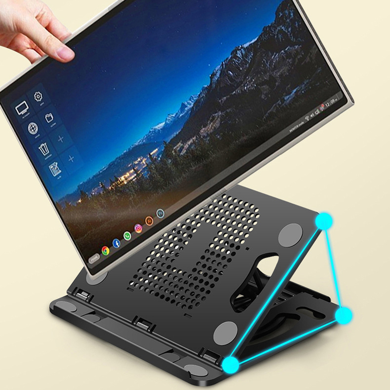 Laptop Holder Silicone PP And ABS Foldable 8 Gears Adjustable Portable Laptop FY - Afbeelding 9 van 15