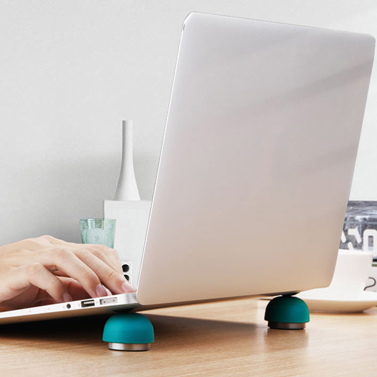 Laptop Cooling Stand Mushroom Shaped Ergonomic Antislip Silicone Laptop Desk Hot - Afbeelding 22 van 23