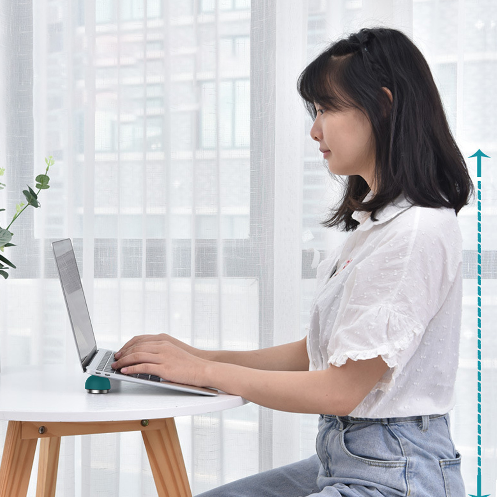 Laptop Cooling Stand Mushroom Shaped Ergonomic Antislip Silicone Laptop Desk Hot - Afbeelding 19 van 23