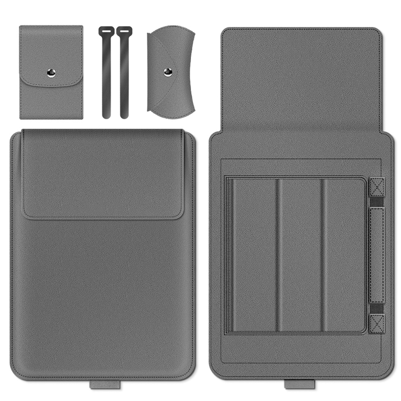Laptop Stand Bag Portable Lightweight Ultra Thin Foldable PU Laptop Sleeve Ca CB - Afbeelding 32 van 34