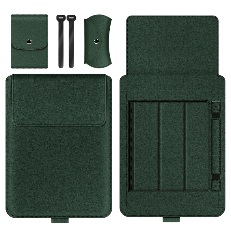 Laptop Stand Bag Portable Lightweight Ultra Thin Foldable PU Laptop Sleeve Ca CB - Afbeelding 15 van 34