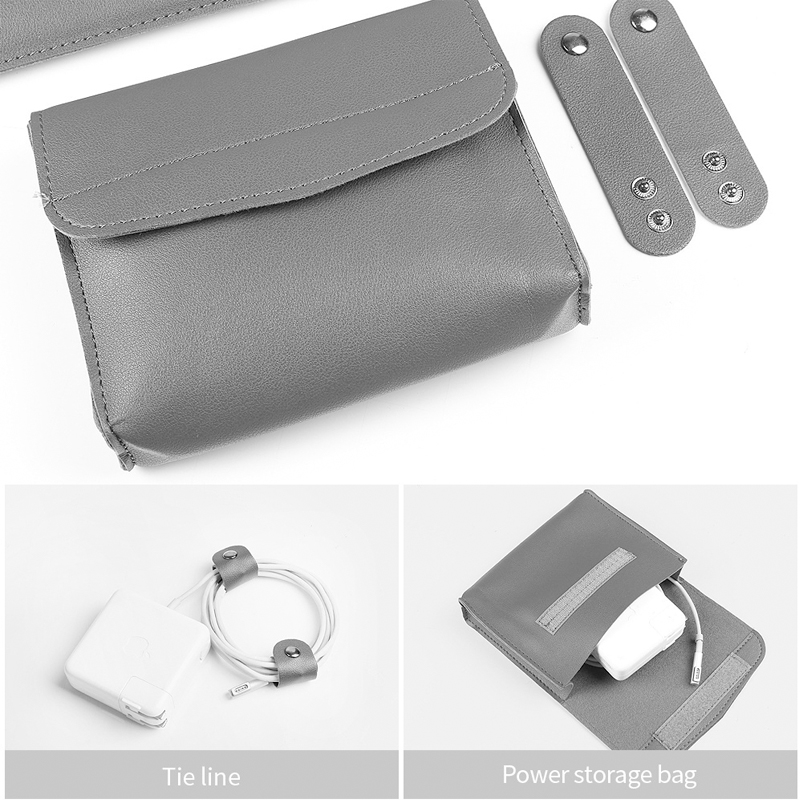 Laptop Stand Bag Portable Lightweight Ultra Thin Foldable PU Laptop Sleeve Ca CB - Afbeelding 16 van 34