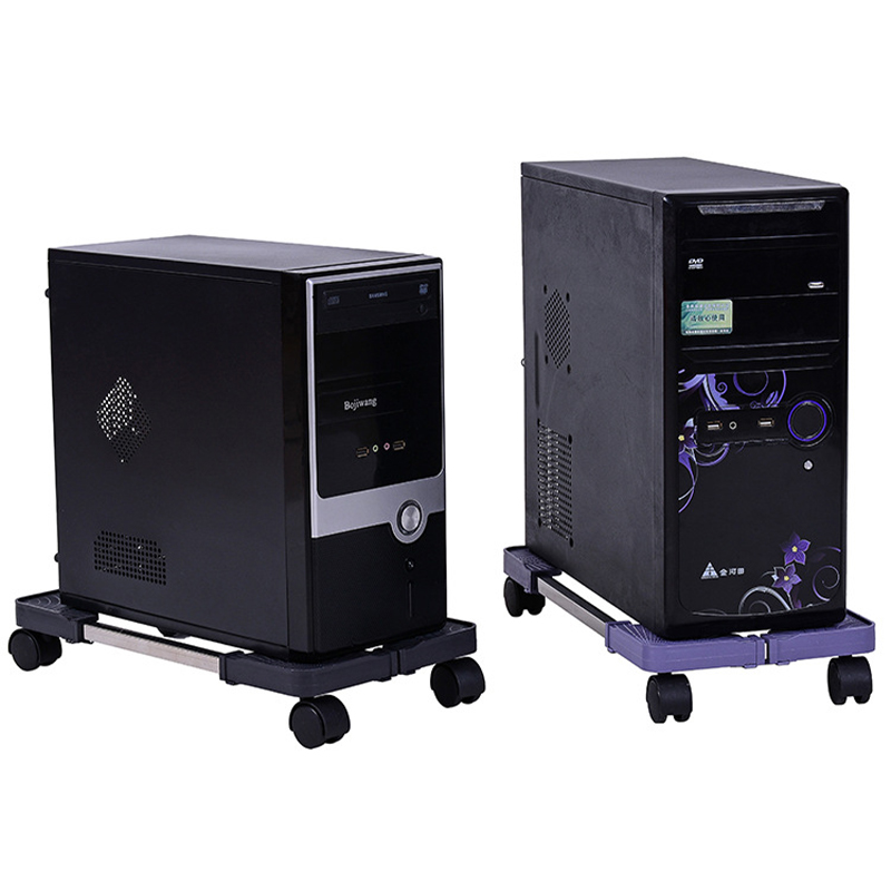 Mobile Computer Tower Stand Retractable 360° Rotation Computer Stand With Whe CB - Afbeelding 13 van 18