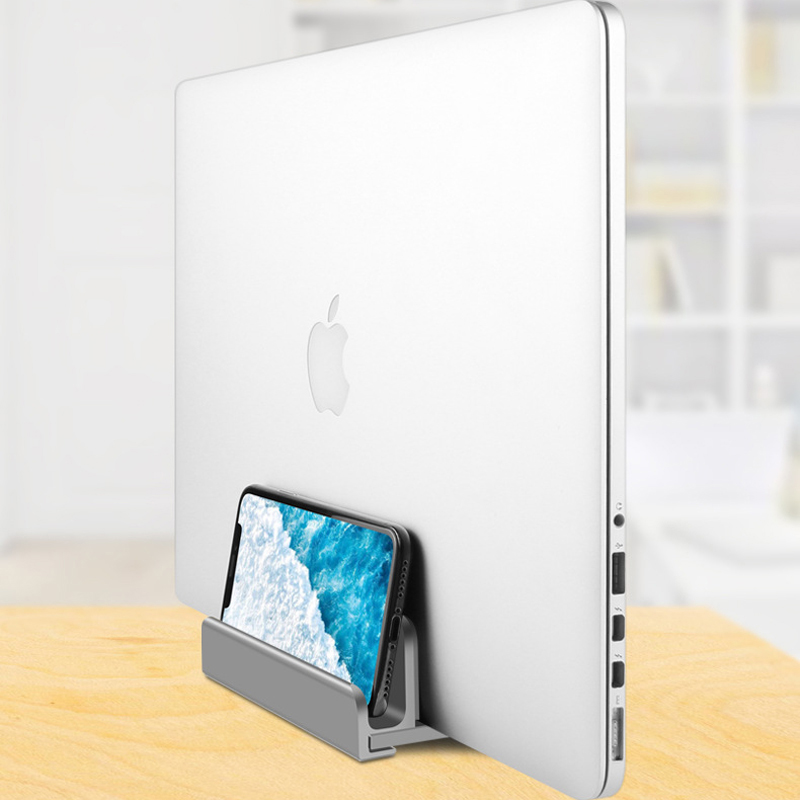 Vertical Laptop Stand 3 Slots Orderly Storage Width Adjustment Laptop Organiz CB - Afbeelding 18 van 18