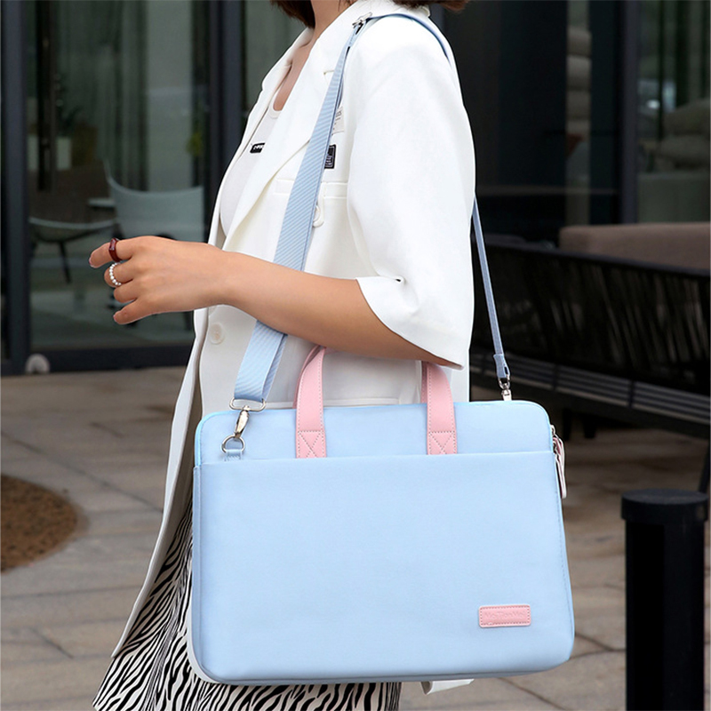 Laptop Bag Oxford Cloth Large Capacity Scratch Resistant Shockproof Laptop Ca FY - Afbeelding 17 van 18