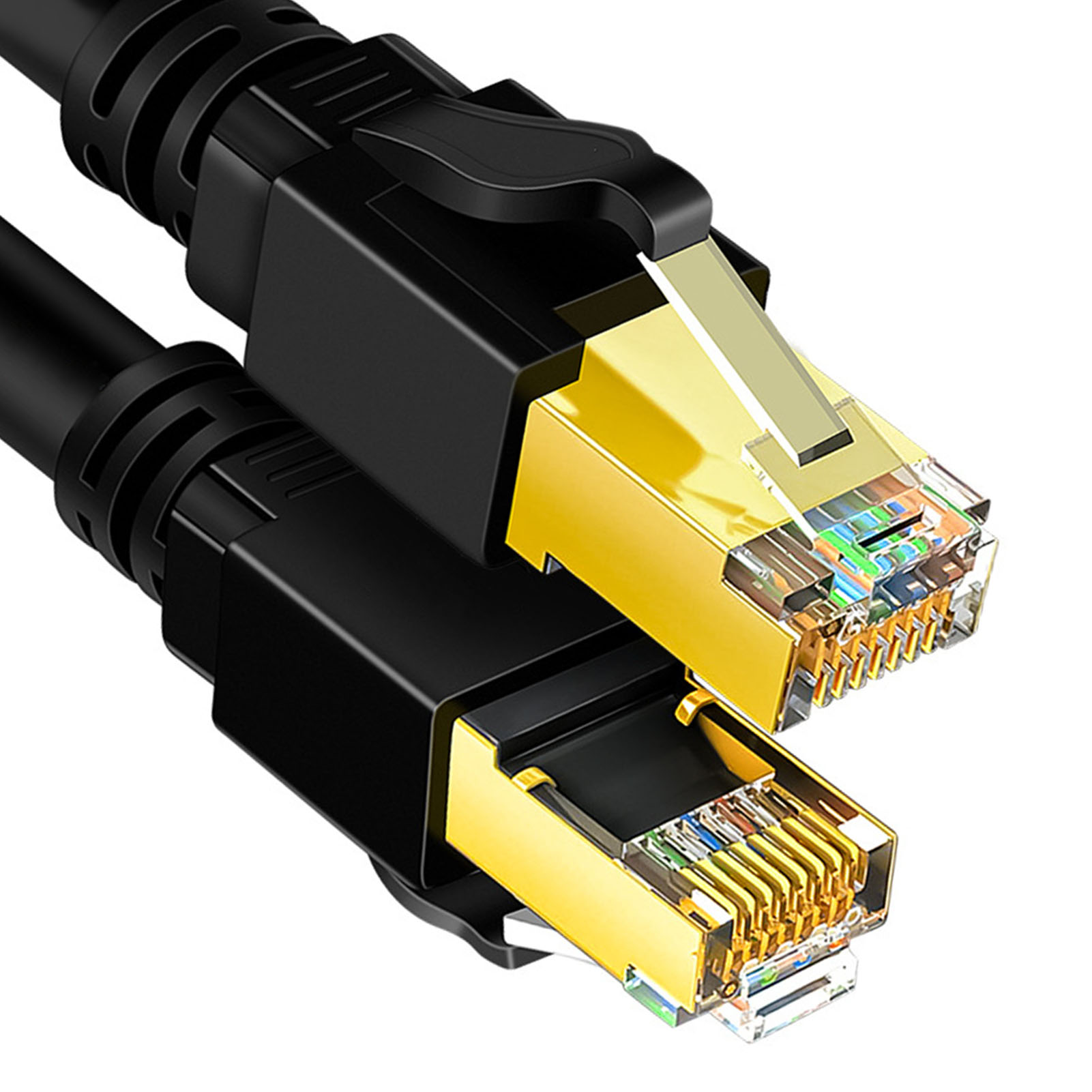 Cat 8 Network Cable 40Gbps High Speed 2000MHz Double Shielded 26AWG Cat 8 Eth FY - Afbeelding 22 van 29
