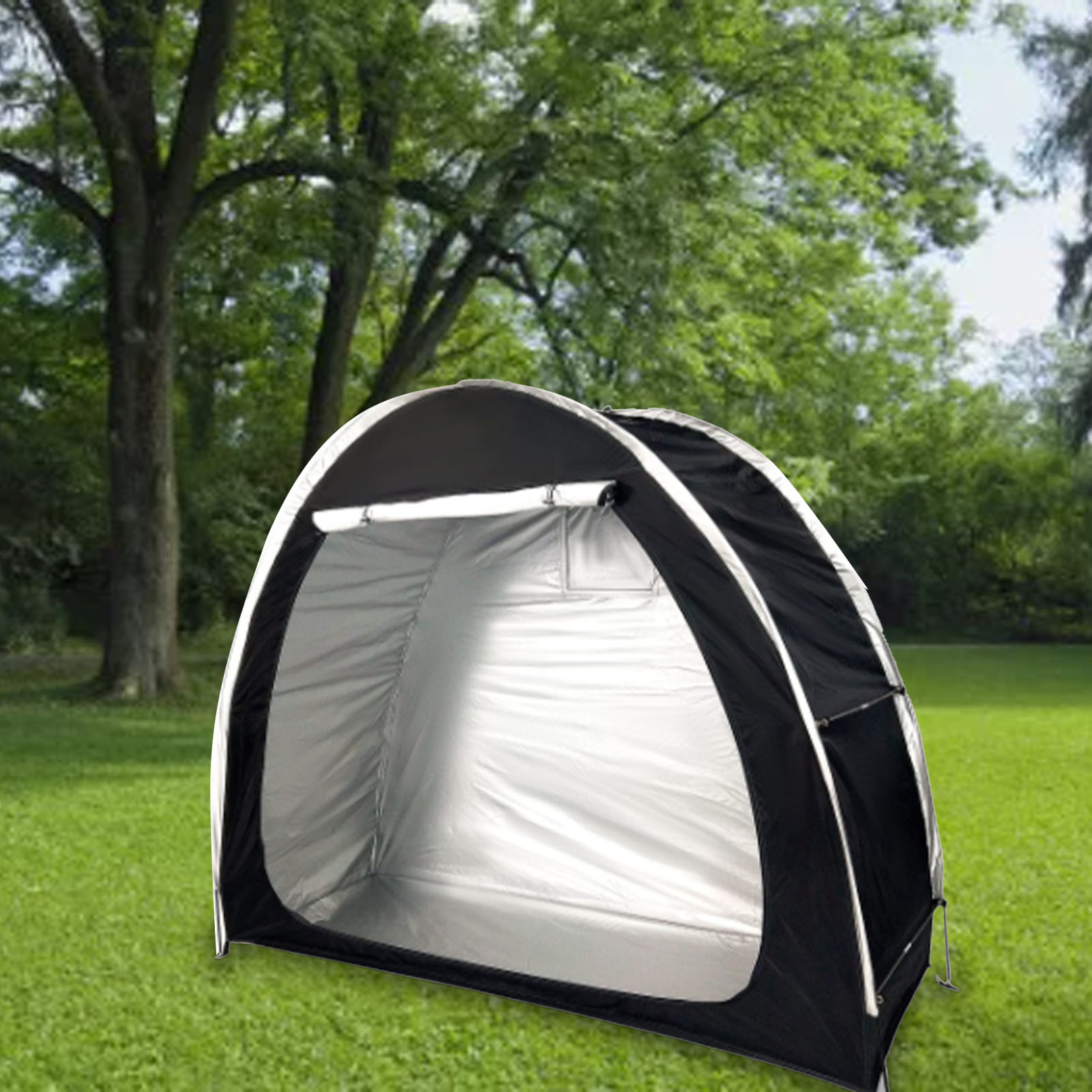 Bike Storage Tent Waterproof Durable Black Wide Application Bike Cover For
