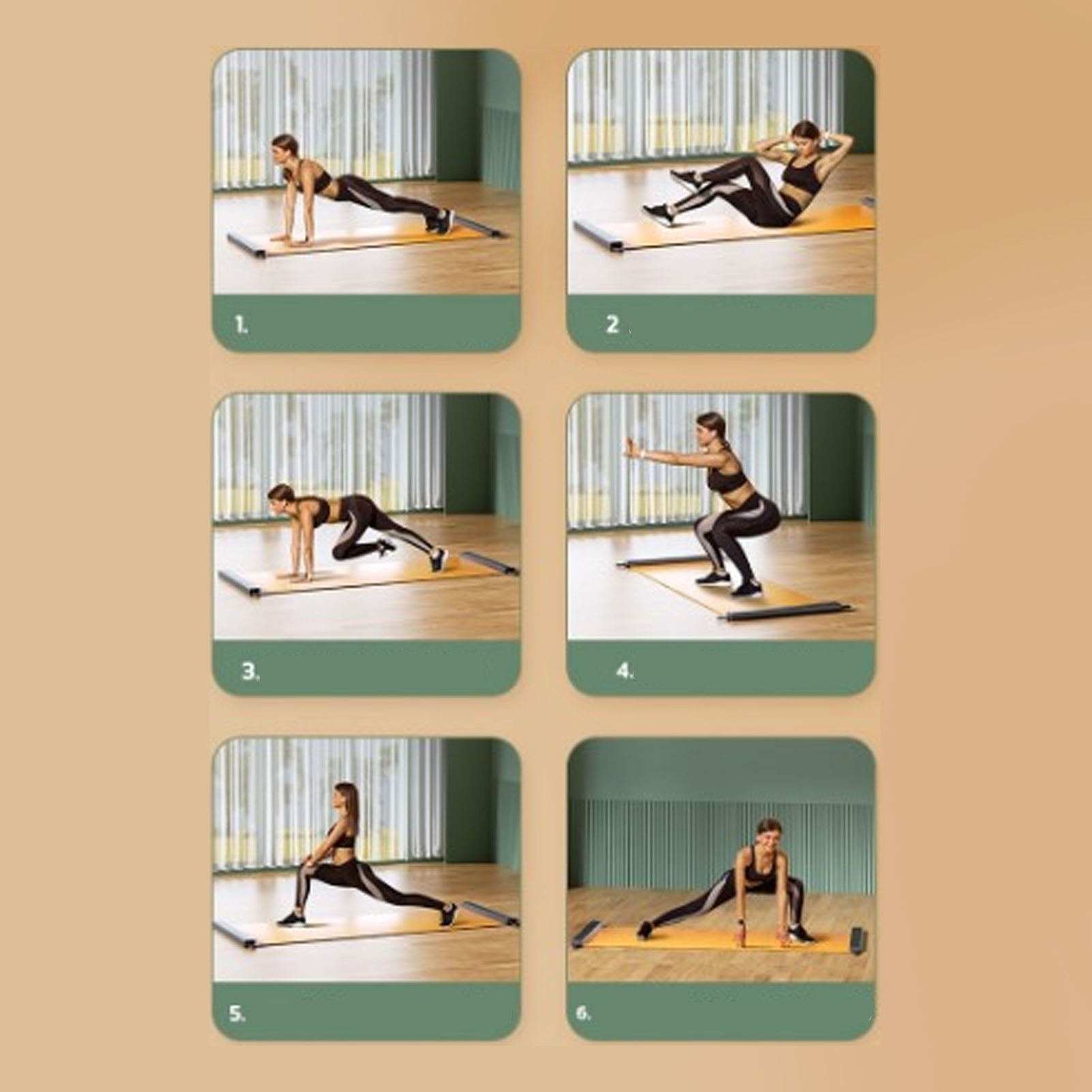 Slide Board Non Slip Sliding Mat Thickened Balance Exercise Training Fitness Equ - Picture 17 of 21