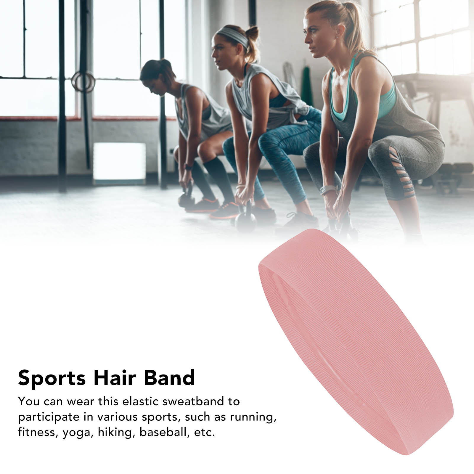 Sports Headband Prevent Slip Moisture Wicking Soft Elastic Men Women Sweatband