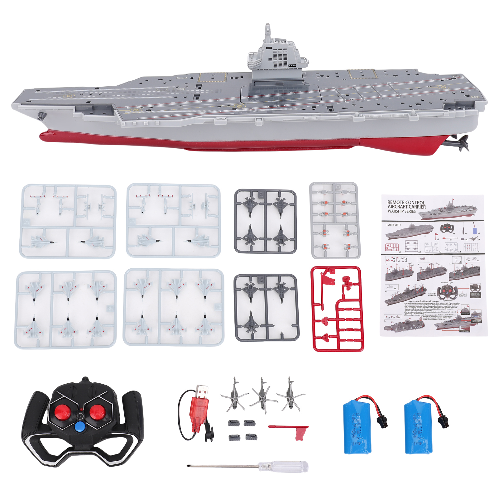 Remote Control Aircraft Carrier 2.4G RC Warship Boat For Adults
