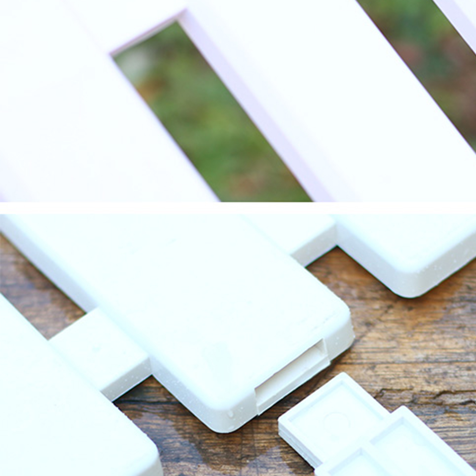 NEW White Edgings Garden Picket Fence Ornamental Grass Lawn Flowerbeds Plant