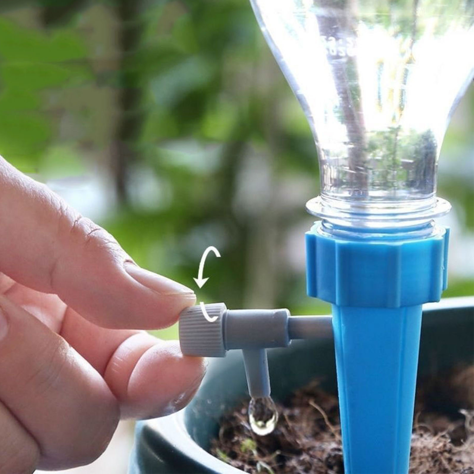 10Pcs Automatic Water Dropper PP Irrigation Waterer With Adjustable Valve For