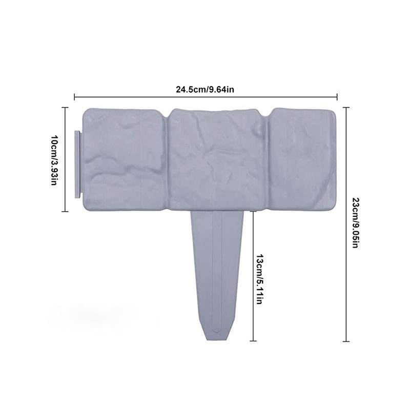 NEW Garden Fence Border Plastic Stone Effect Flowerbed Grass Lawn Plant