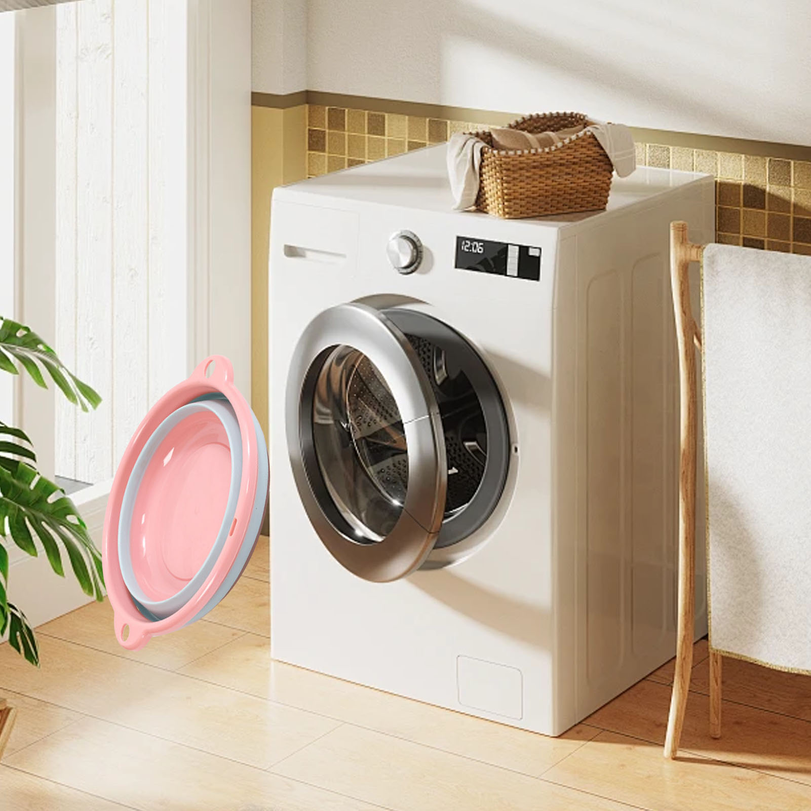 New Folding Basinfall-Resistant Children'S Washbasinfoldable Portable - Picture 21 of 34