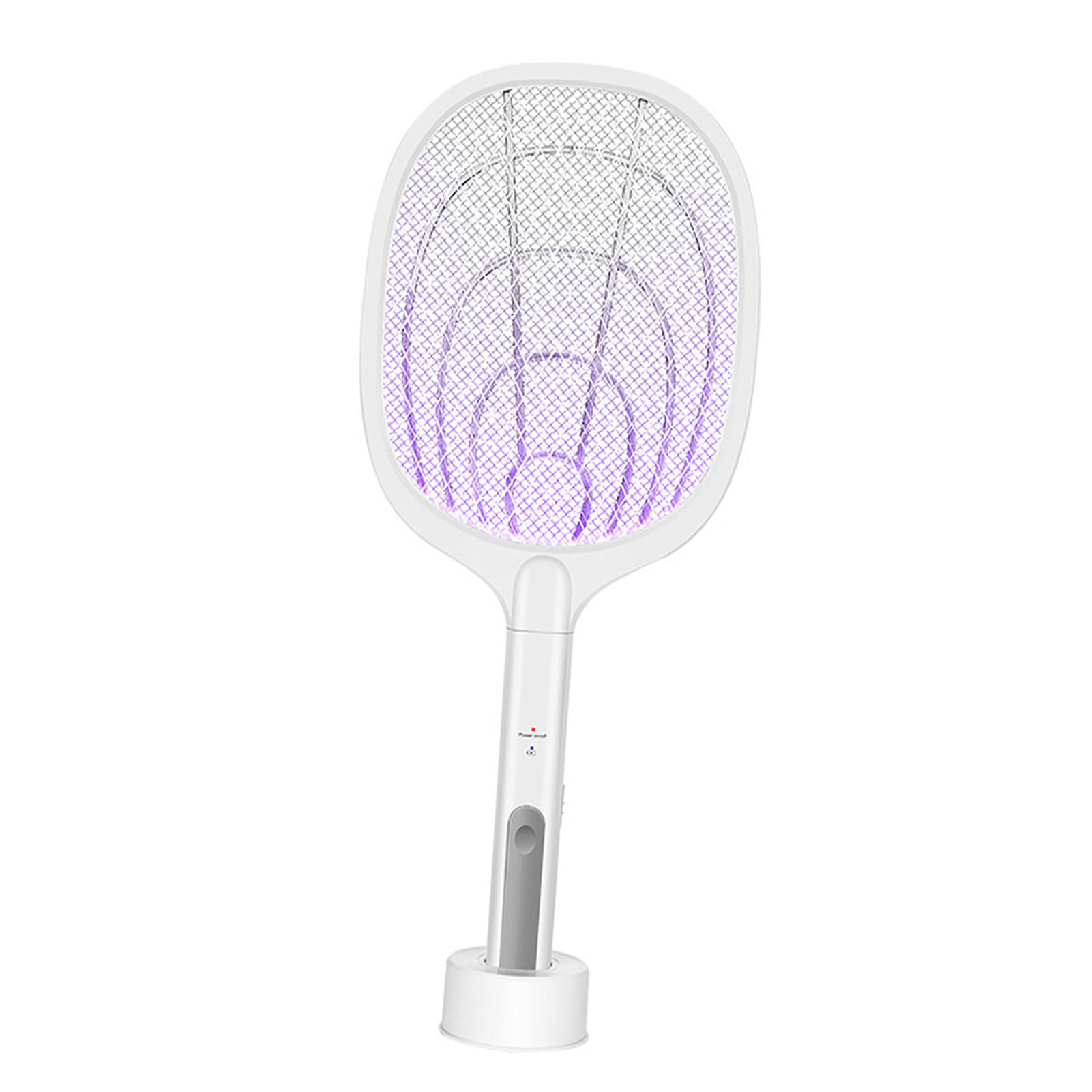 Raqueta de trampa para moscas eléctrica de doble función potente USB recargable lámpara asesina para moscas - Imagen 15 de 18