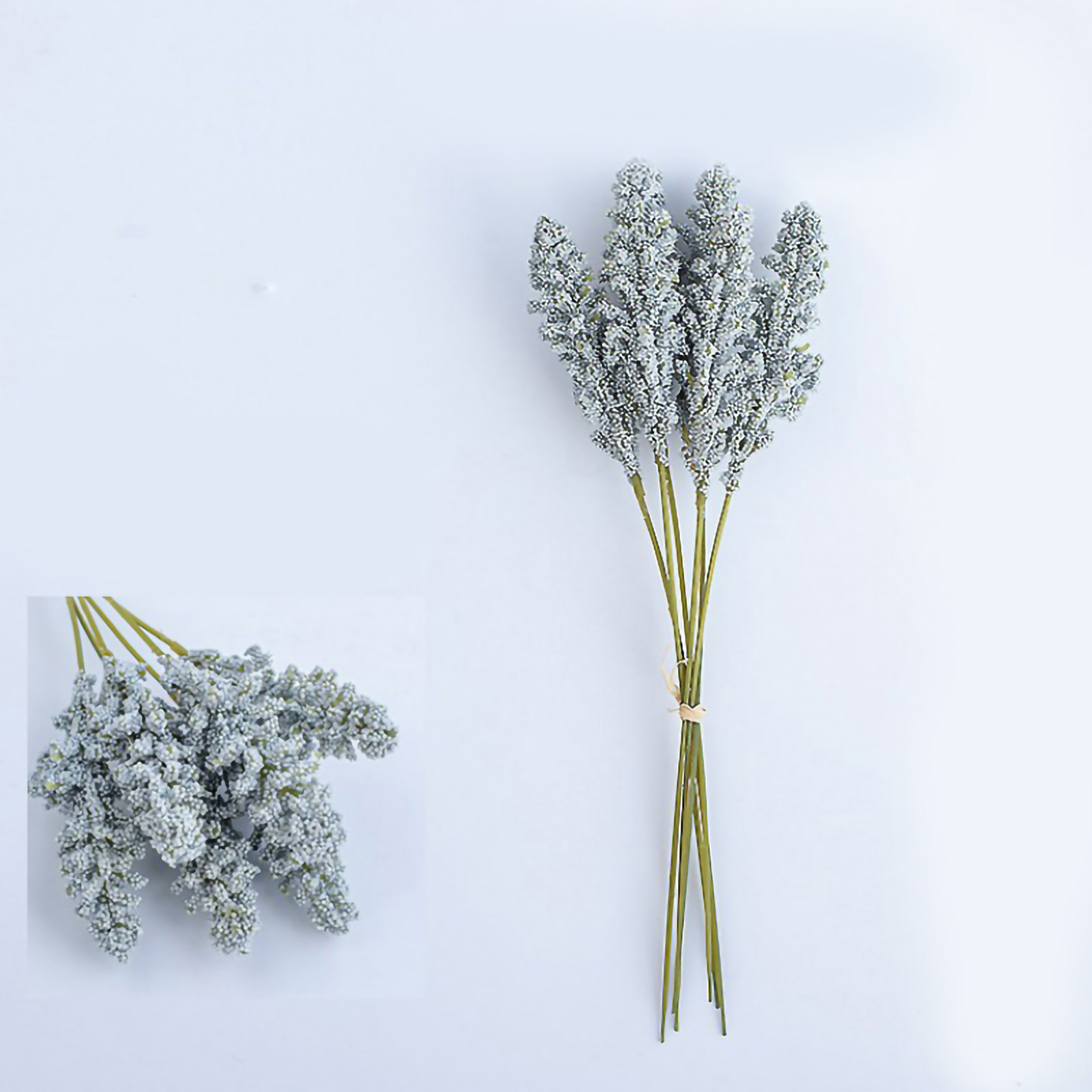 6pcs Artificial Lavender Floral Fake Lavender Plant Bouquets For Farmhouse Home