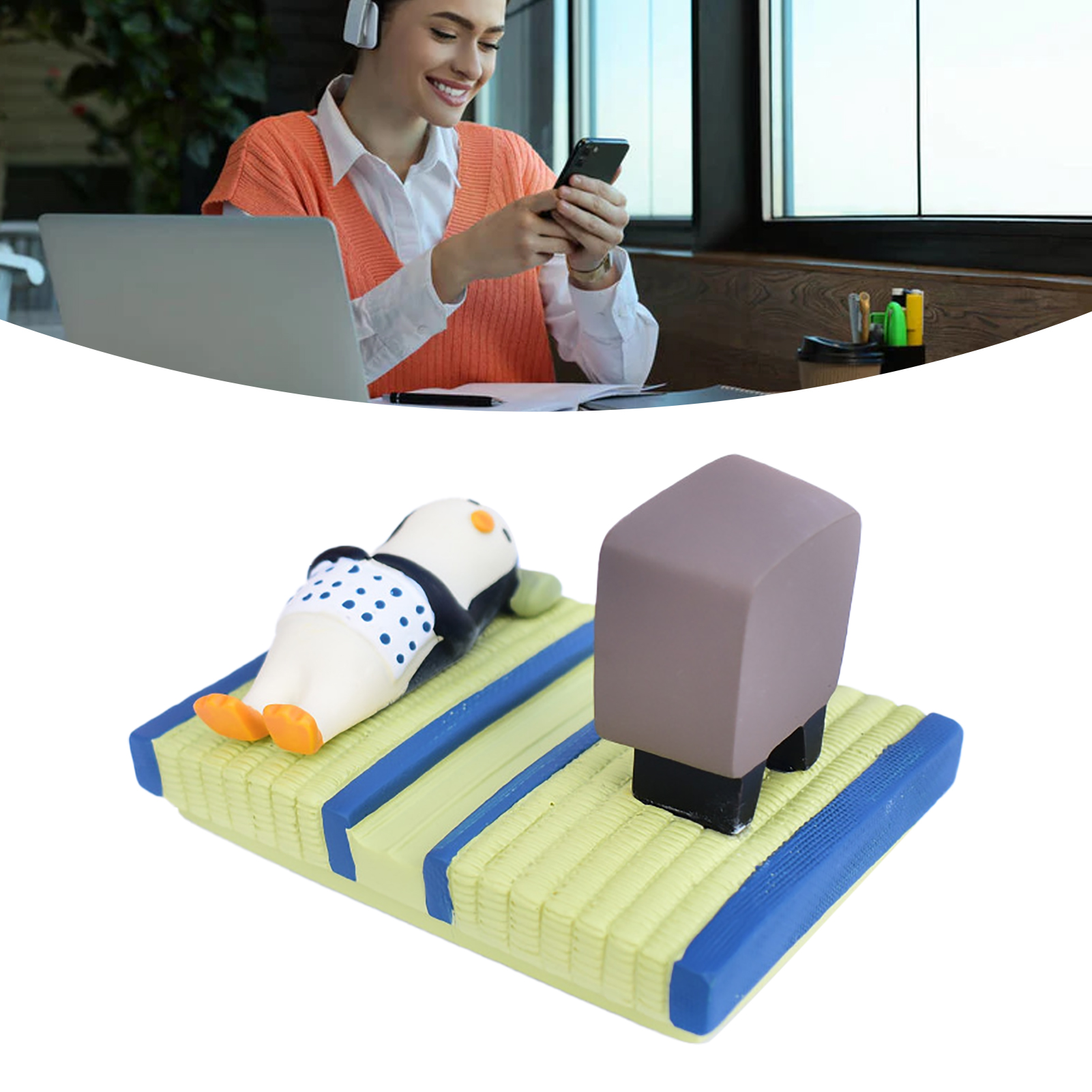 Cute Phone Stand Resin Lightweight Universal Stable Desk Cartoon Phone Holder - 第 18/18 張圖片