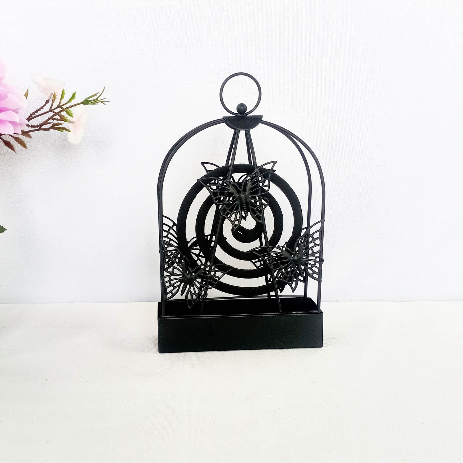 Mosquito Repellent Incense Rack Fireproof Scald Proof Ashes Box Iron Wire