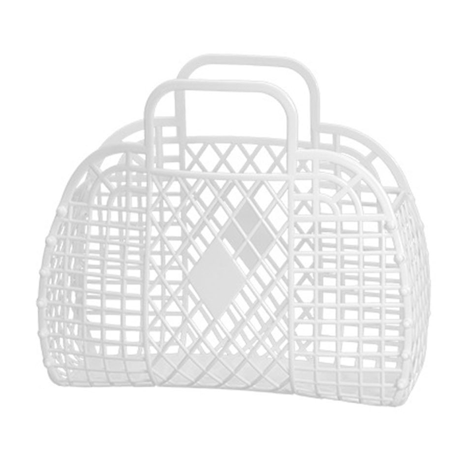 Hollow Storage Basket Plastic Reusable Portable Foldable Bag For Beach Home - Picture 8 of 19