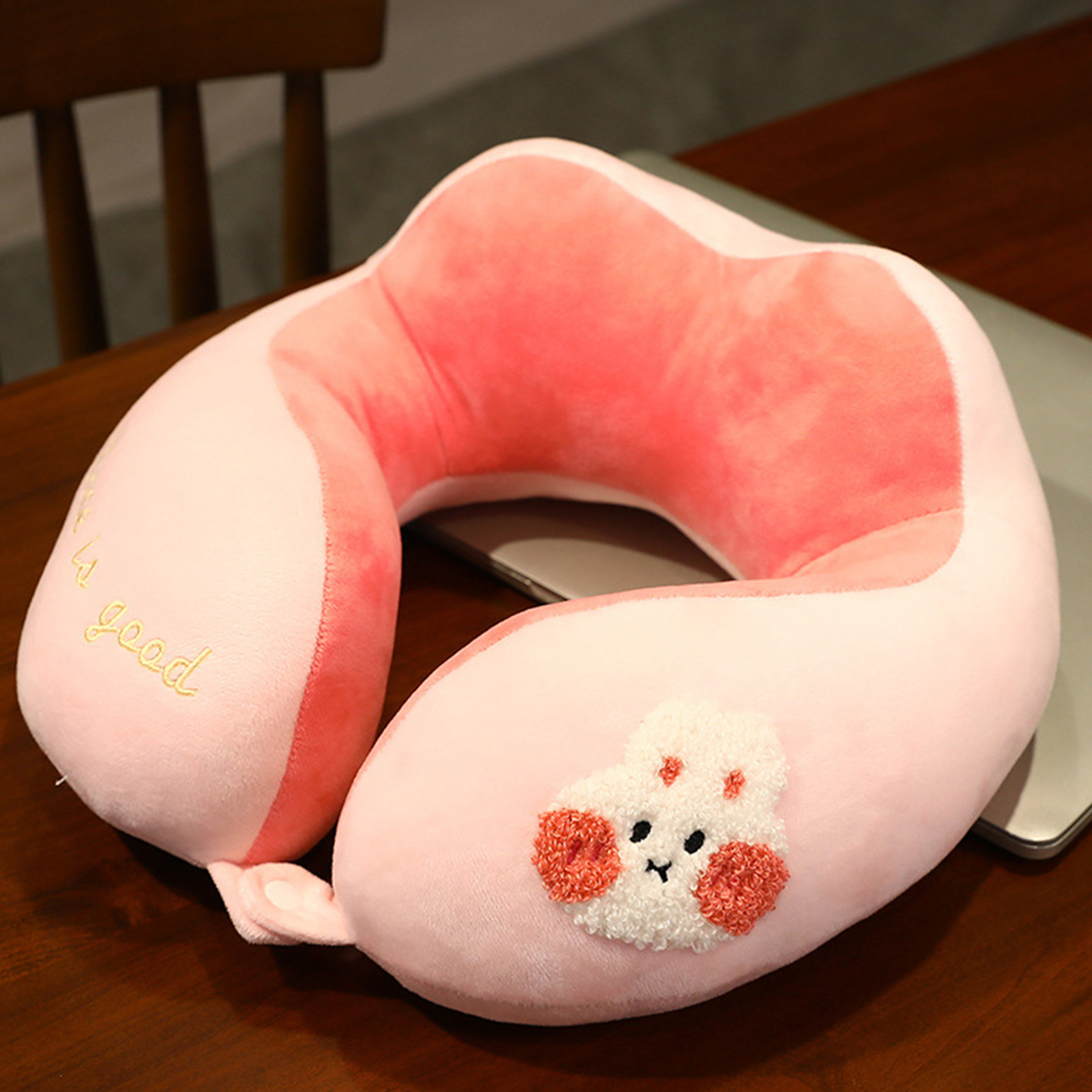 Neck Pillow Cute Animal High Resiliency U Shaped Headrest Airplane Pillow For