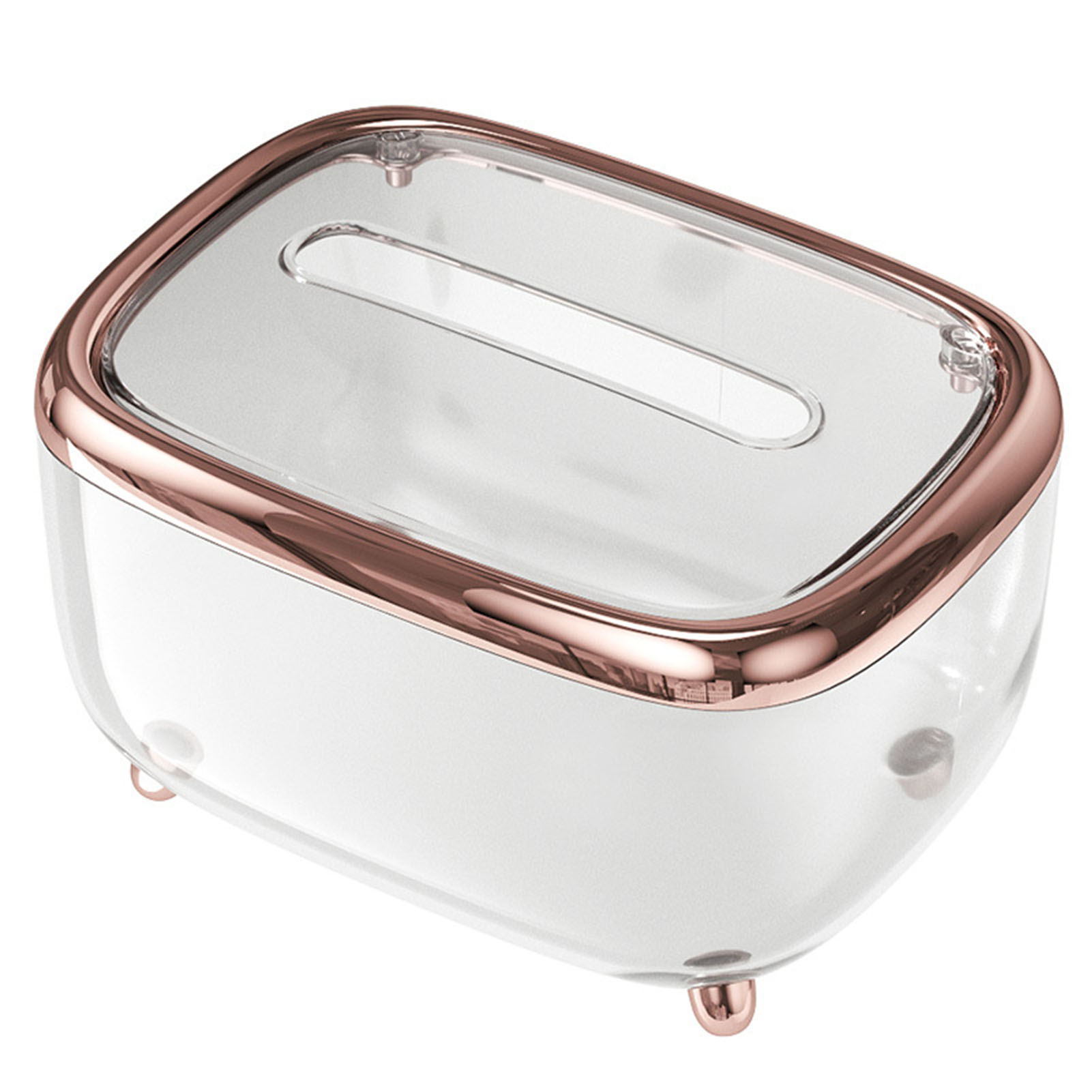 Tissue Box Transparent Napkin Box Simple Creative Storage Box Fixed Lid Paper