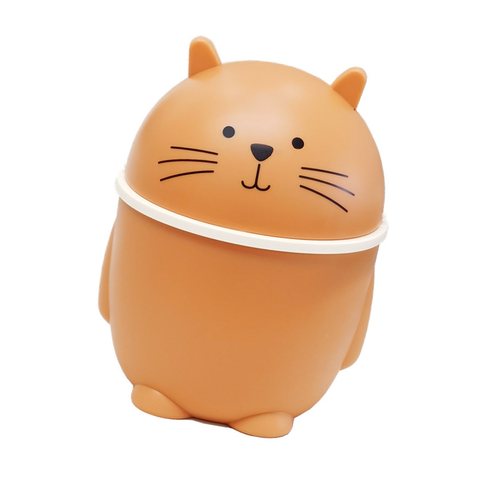 Desktop Trash Can With Lid Plastic Cute Multipurpose Mini Wastebasket For Home