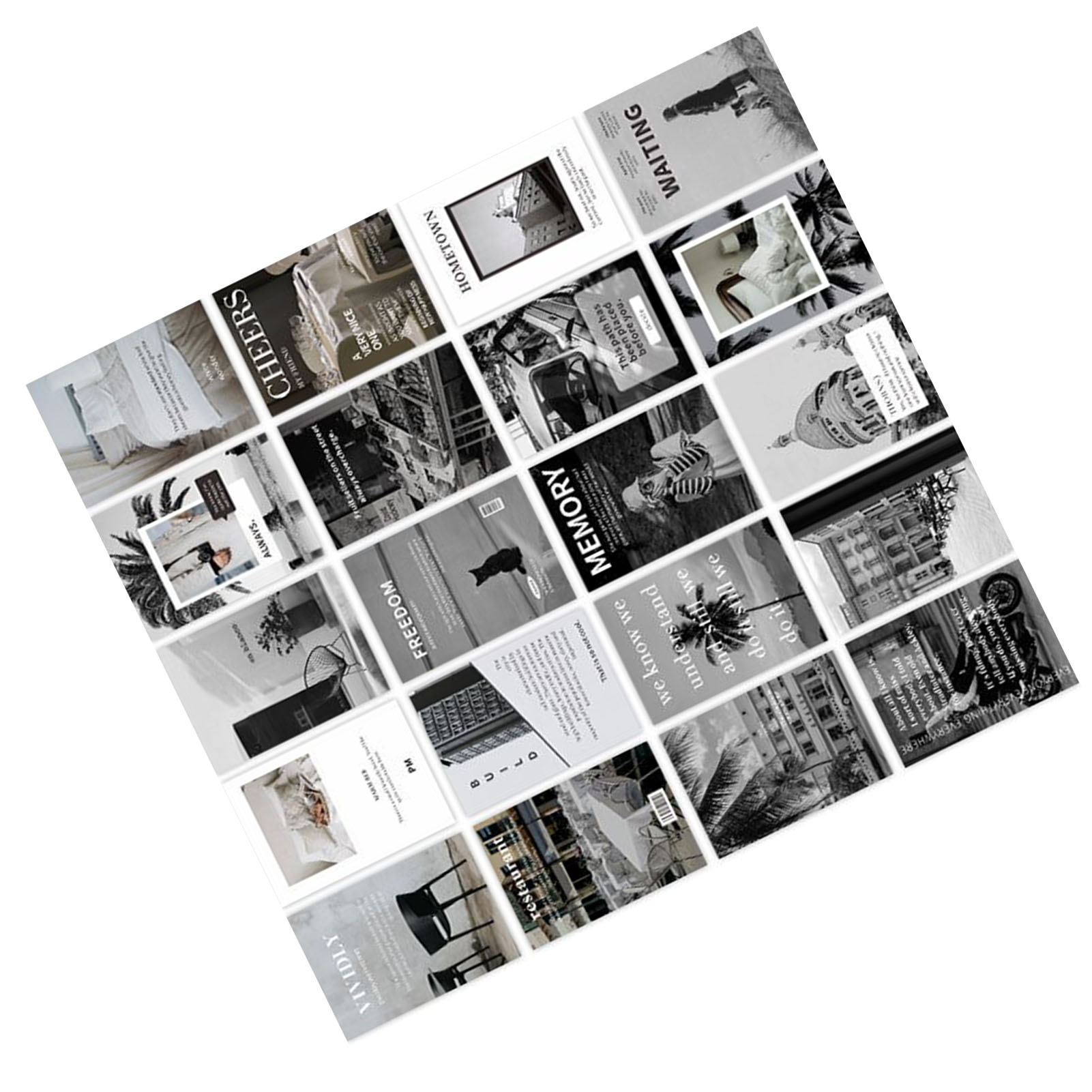 20 Sheet Handbook Stickers Street Photography Style Decor Paper Decorative Diary - Picture 15 of 21