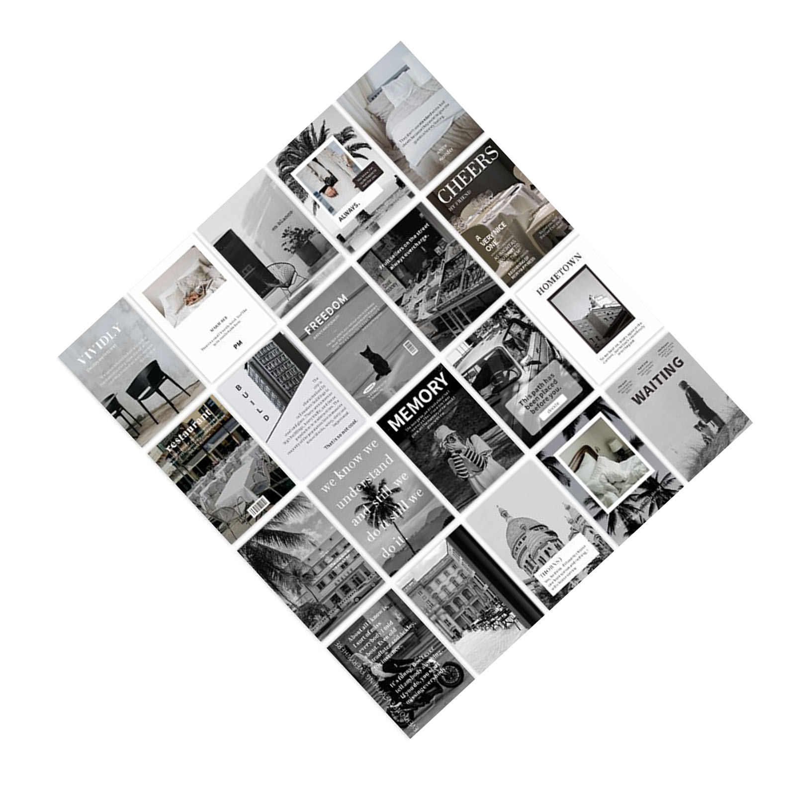 20 Sheet Handbook Stickers Street Photography Style Decor Paper Decorative Diary - Picture 13 of 21