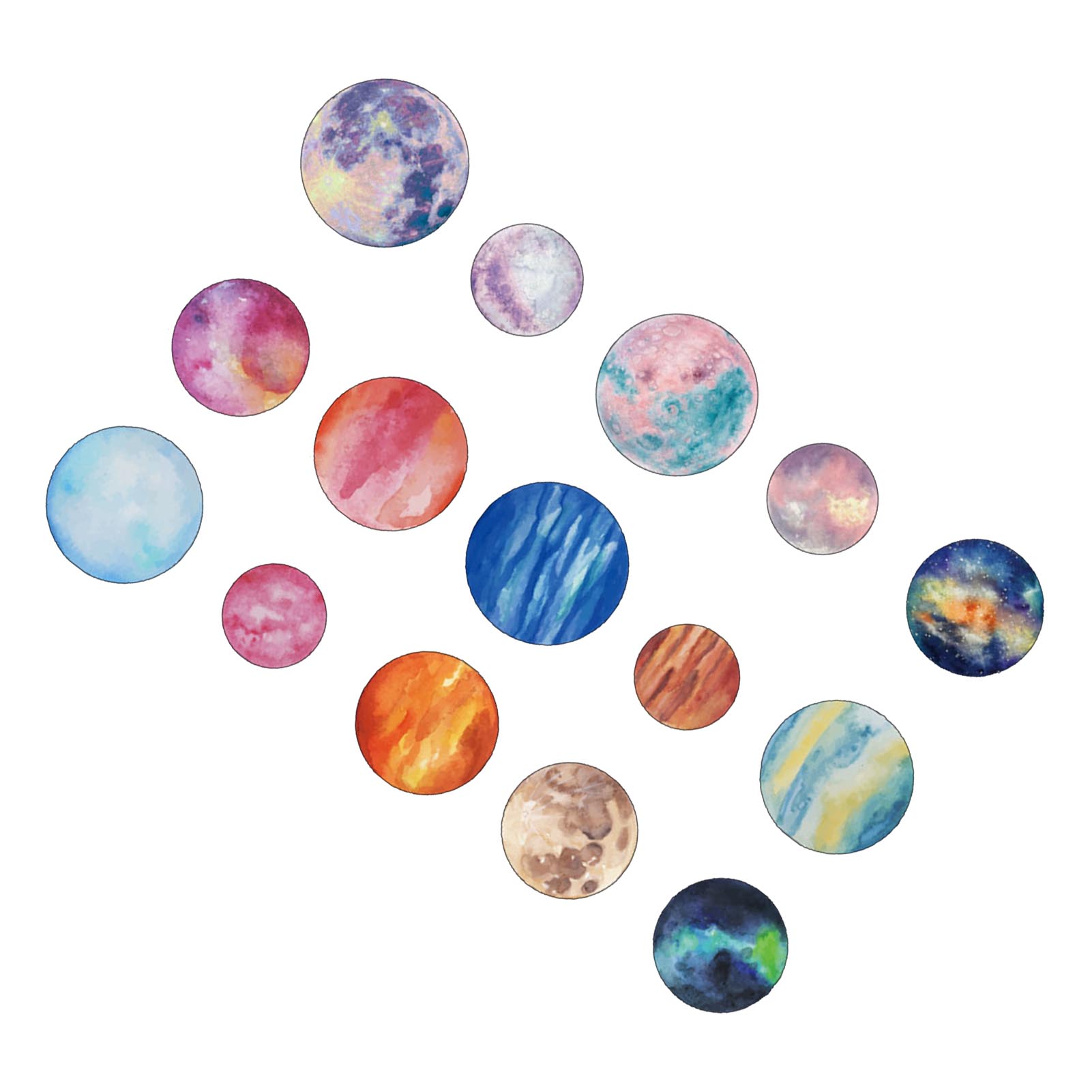 15pcs Planet Solar System Stickers for Kids Planet Stickers for Educational - Picture 19 of 21