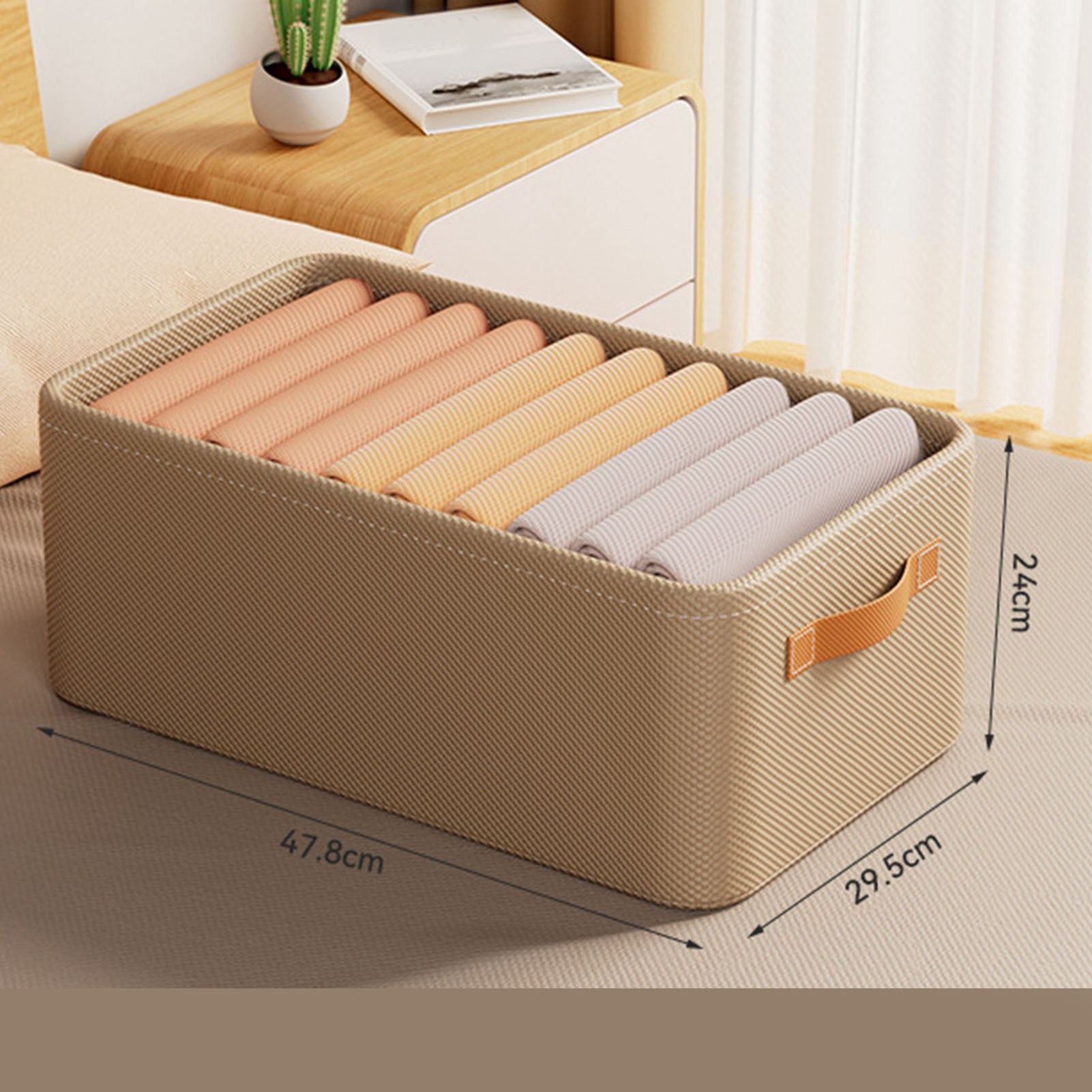 Clothing Storage Box Foldable Non Woven Fabric Drawer Type Clothing Organizer - Picture 10 of 15
