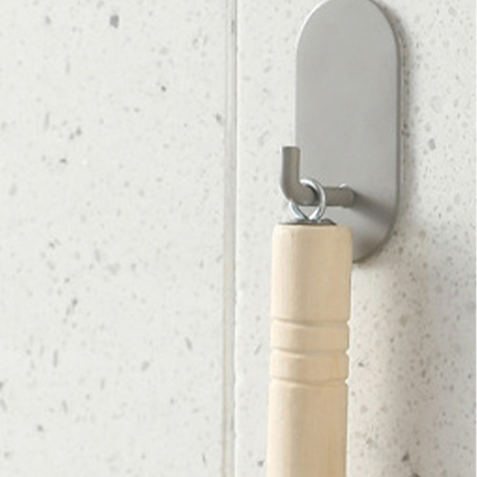 NEW Wall Mounted Self Adhesive Hooks Waterproof Iron Single Hook Punch Free For
